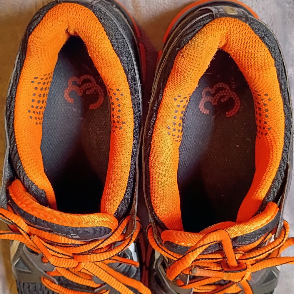 ASICS Gel-Blur33 Mens Running Shoes T2H3N Black Orange White Size 9 Sneakers Y2K - Picture 8 of 10